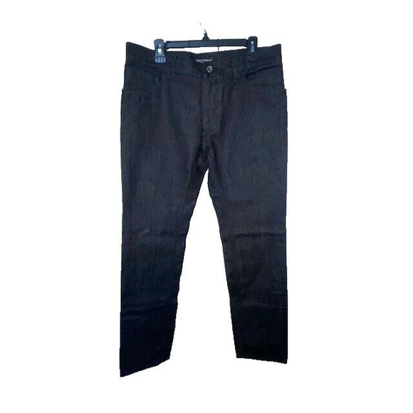 NWOT's Men's Jeans Dolce & Gabbana Size 50 Black Regular Straight Italy 35X35